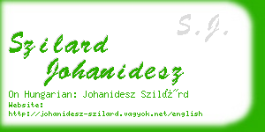 szilard johanidesz business card